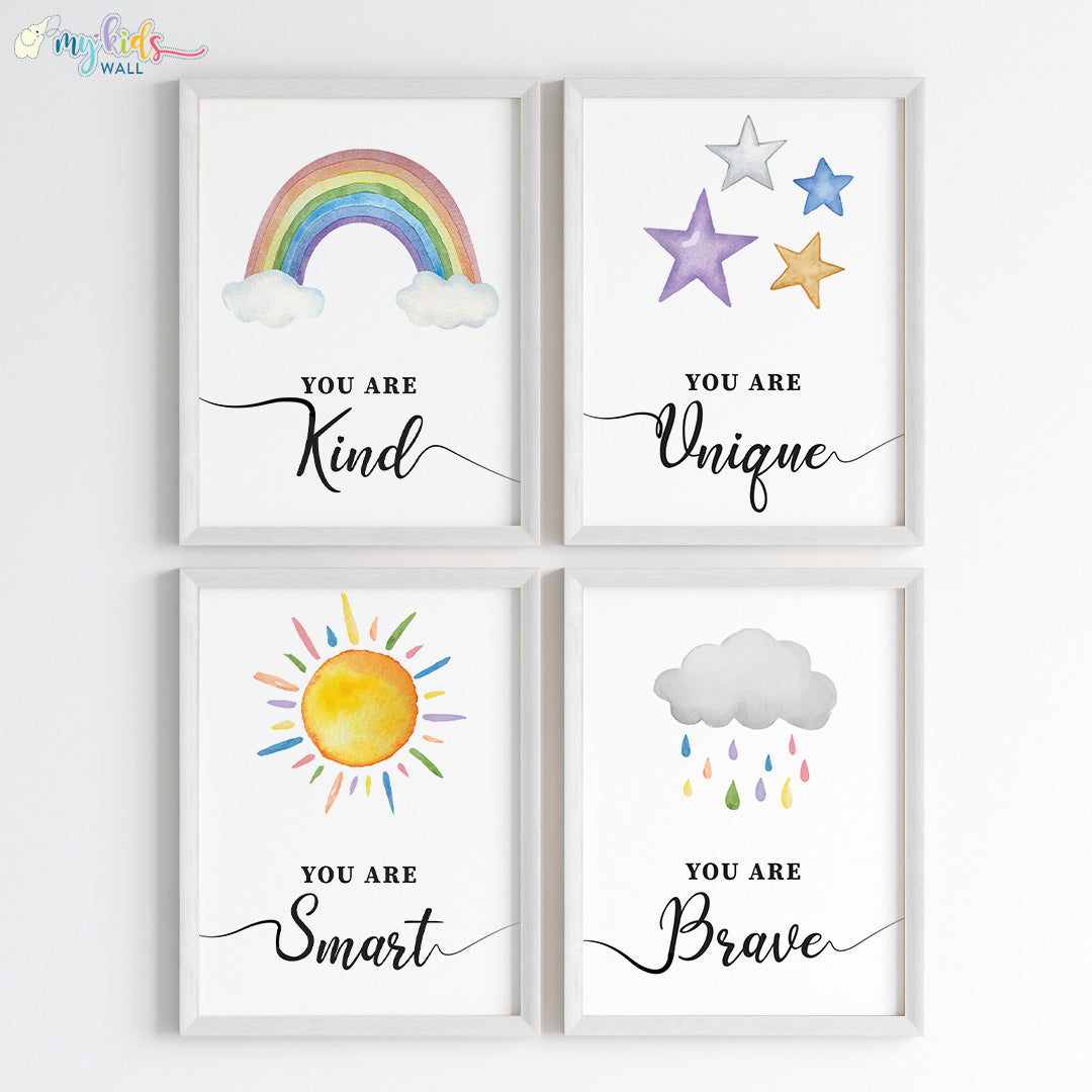 Inspiring Skies Motivational Wall Art (Framed)