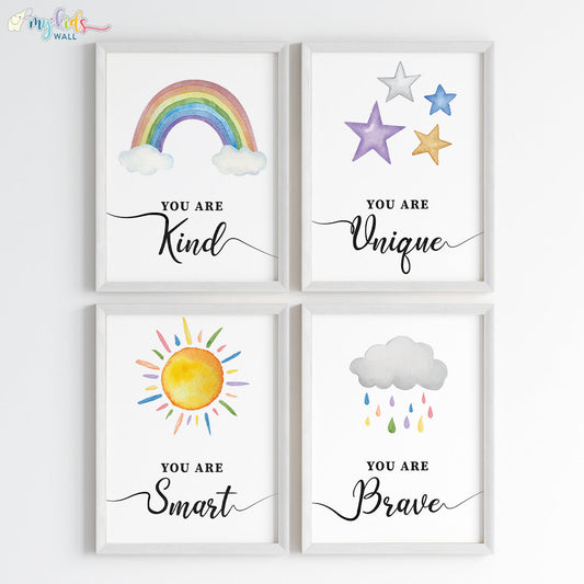 Inspiring Skies Motivational Wall Art (Framed)
