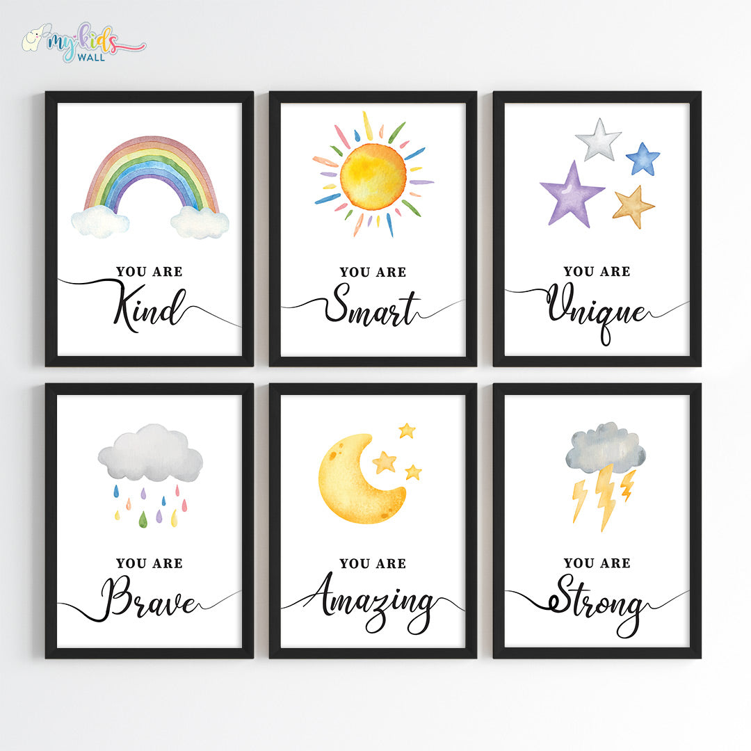 Inspiring Skies Motivational Wall Art (Framed)