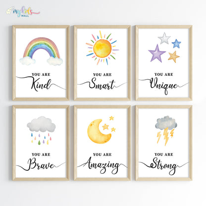 Inspiring Skies Motivational Wall Art (Framed)