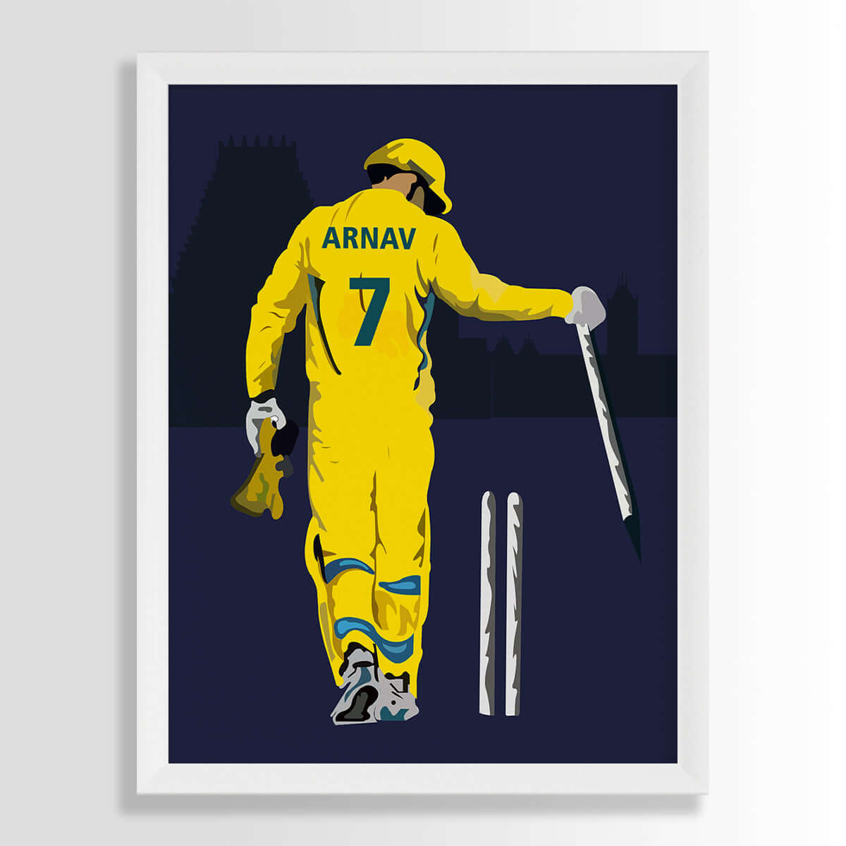 M. S. Dhoni Personalized Wall Art (Framed Set of 3)