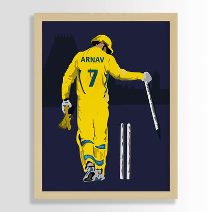 M. S. Dhoni Personalized Wall Art (Framed Set of 3)