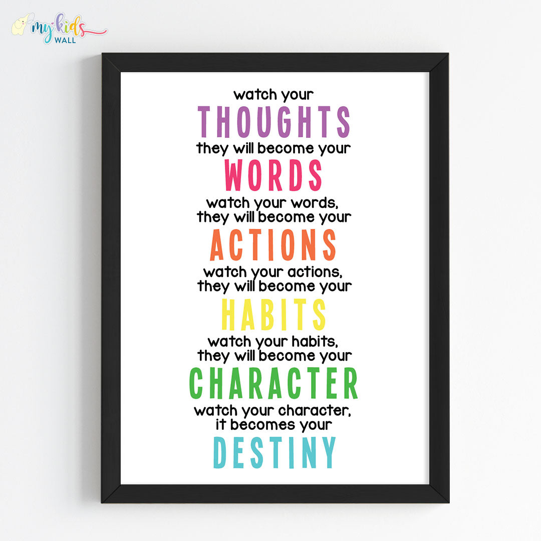 Mindful Manifestation Inspirational Wall Art (Framed)