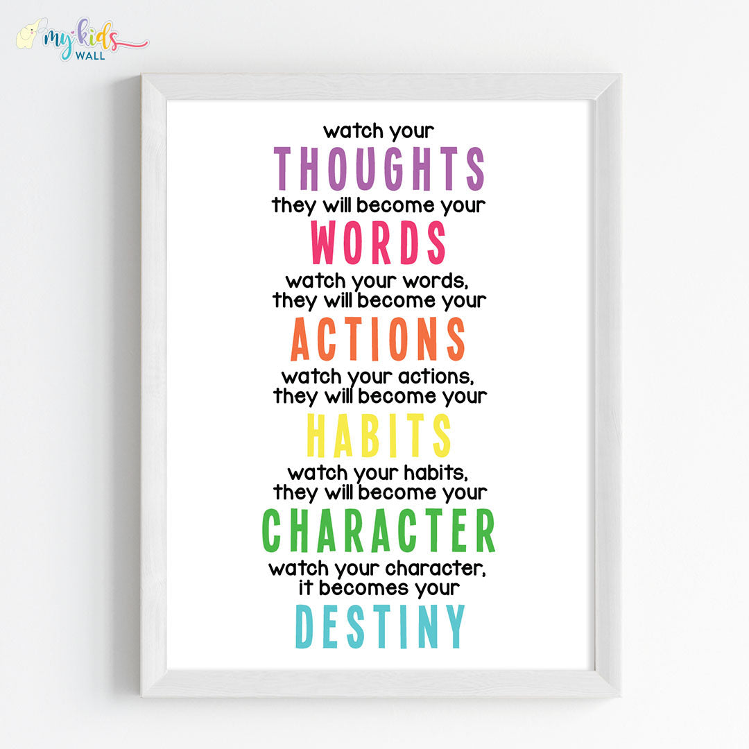 Mindful Manifestation Inspirational Wall Art (Framed)