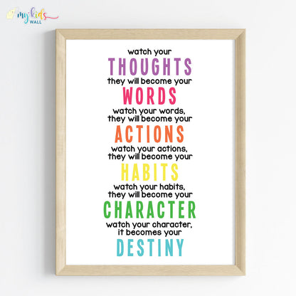 Mindful Manifestation Inspirational Wall Art (Framed)
