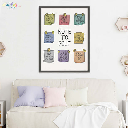 Notes to Self Wall Art (Big Frame)