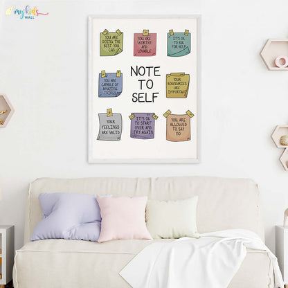 Notes to Self Wall Art (Big Frame)