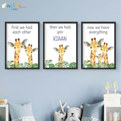 Now We Have Everything Personalised Wall Art (Framed Set of 3)