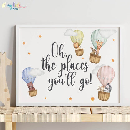 Oh! The Places You'll Go Wall Art (Framed)