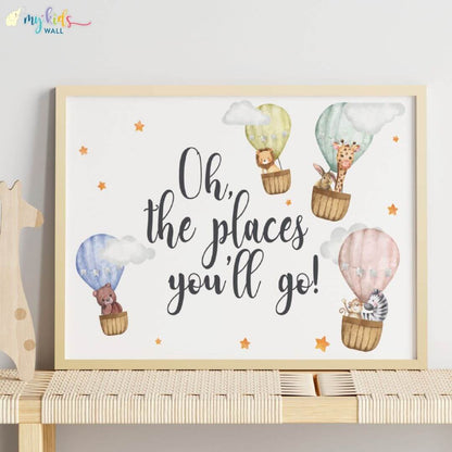 Oh! The Places You'll Go Wall Art (Framed)
