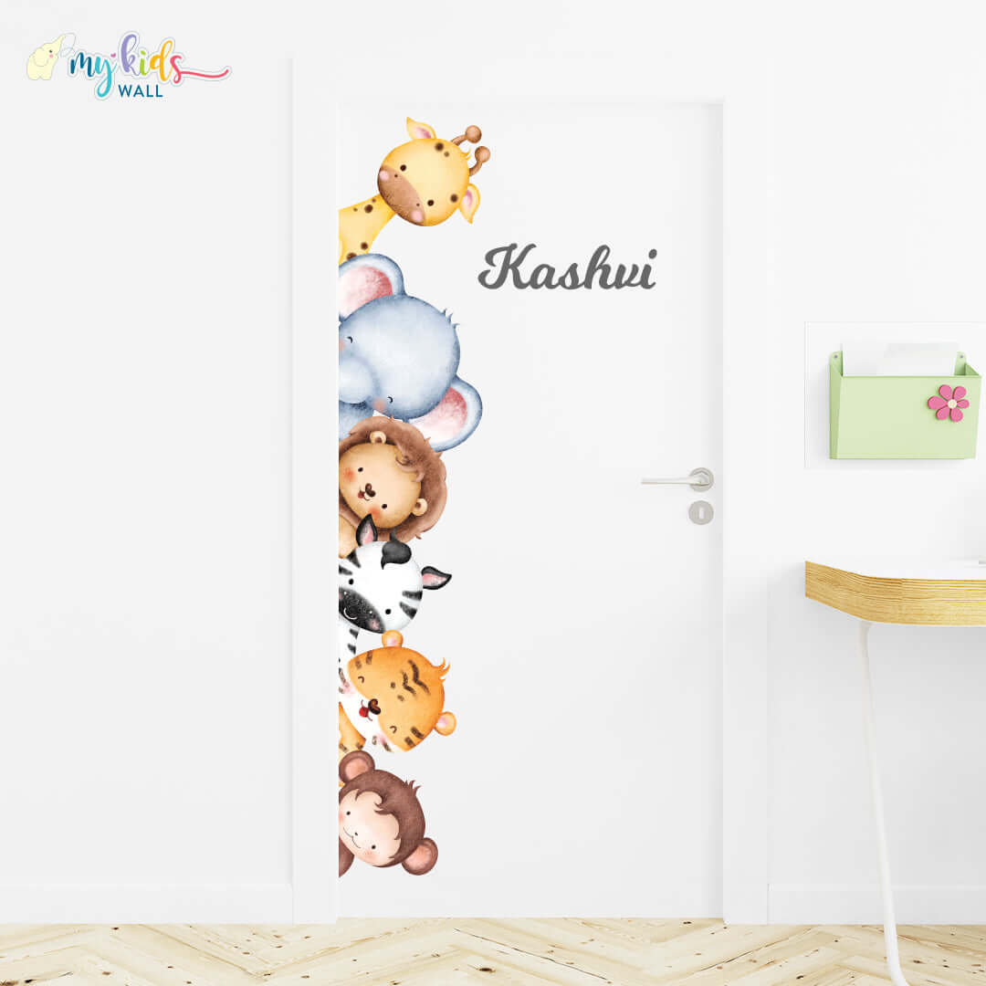 Peeping Jungle Animals Door & Wall Stickers (New)