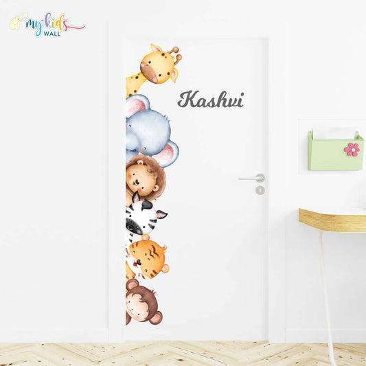 Peeping Jungle Animals Door & Wall Stickers (New)