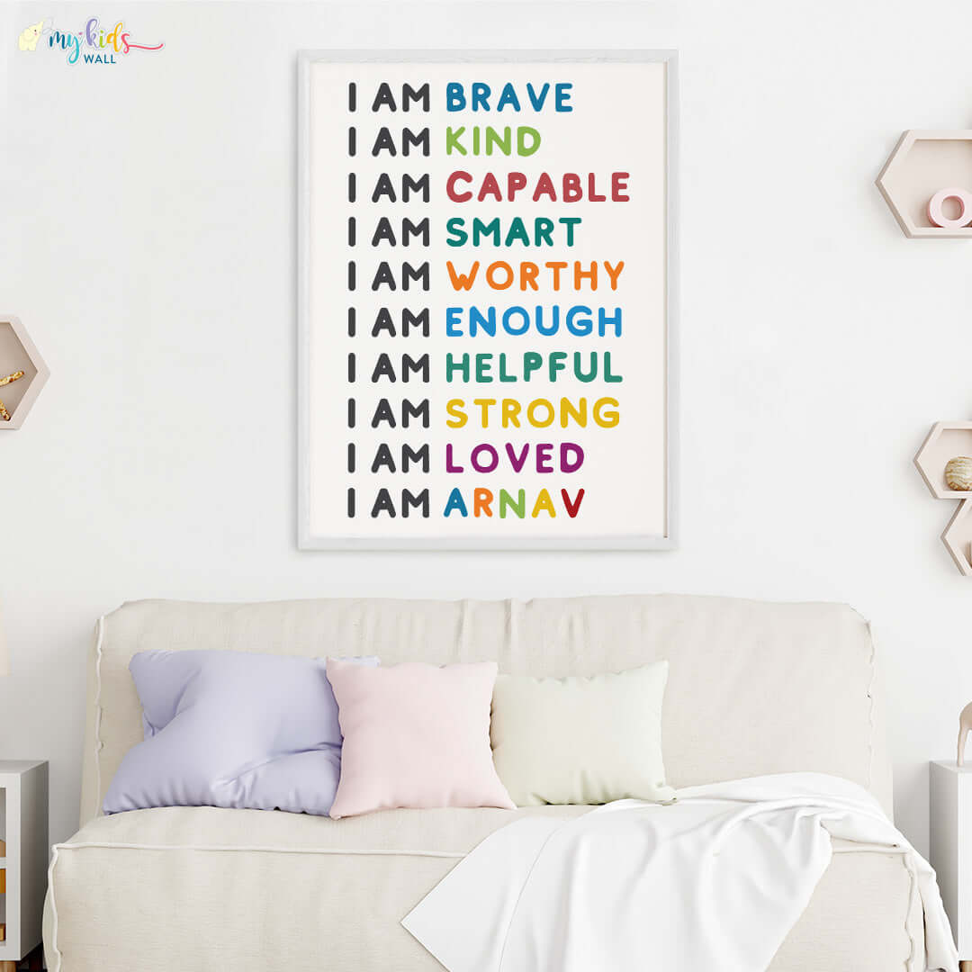 Positive Affirmations & Emotions Personalised Wall Art (Big Frame)