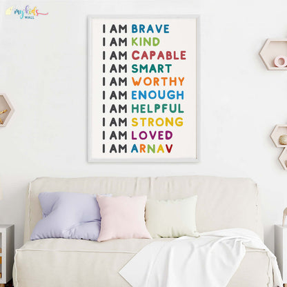 Positive Affirmations & Emotions Personalised Wall Art (Big Frame)