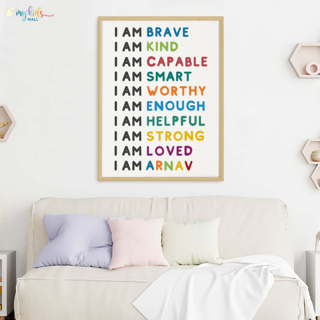 Positive Affirmations & Emotions Personalised Wall Art (Big Frame)