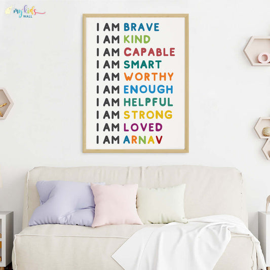 Positive Affirmations & Emotions Personalised Wall Art (Big Frame)