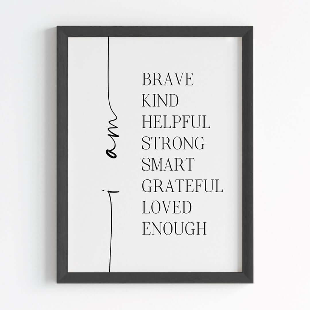 Positive Attitude & Affirmations Wall Art (Framed)