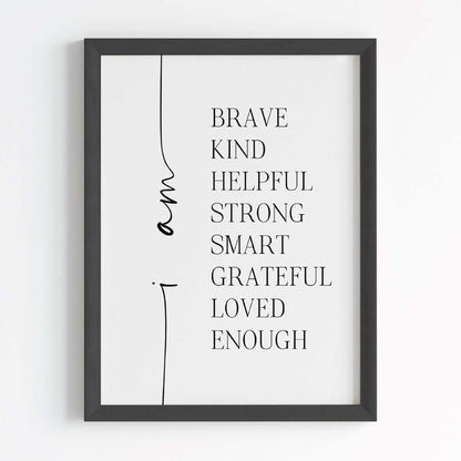 Positive Attitude & Affirmations Wall Art (Framed)
