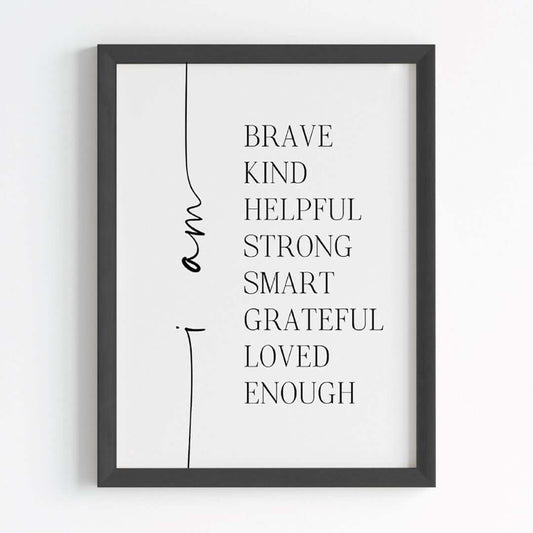 Positive Attitude & Affirmations Wall Art (Framed)