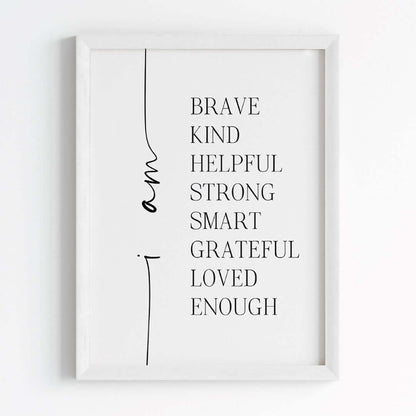 Positive Attitude & Affirmations Wall Art (Framed)
