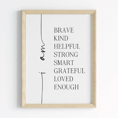 Positive Attitude & Affirmations Wall Art (Framed)