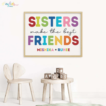Sisters Make the Best Friends Wall Art (Framed)