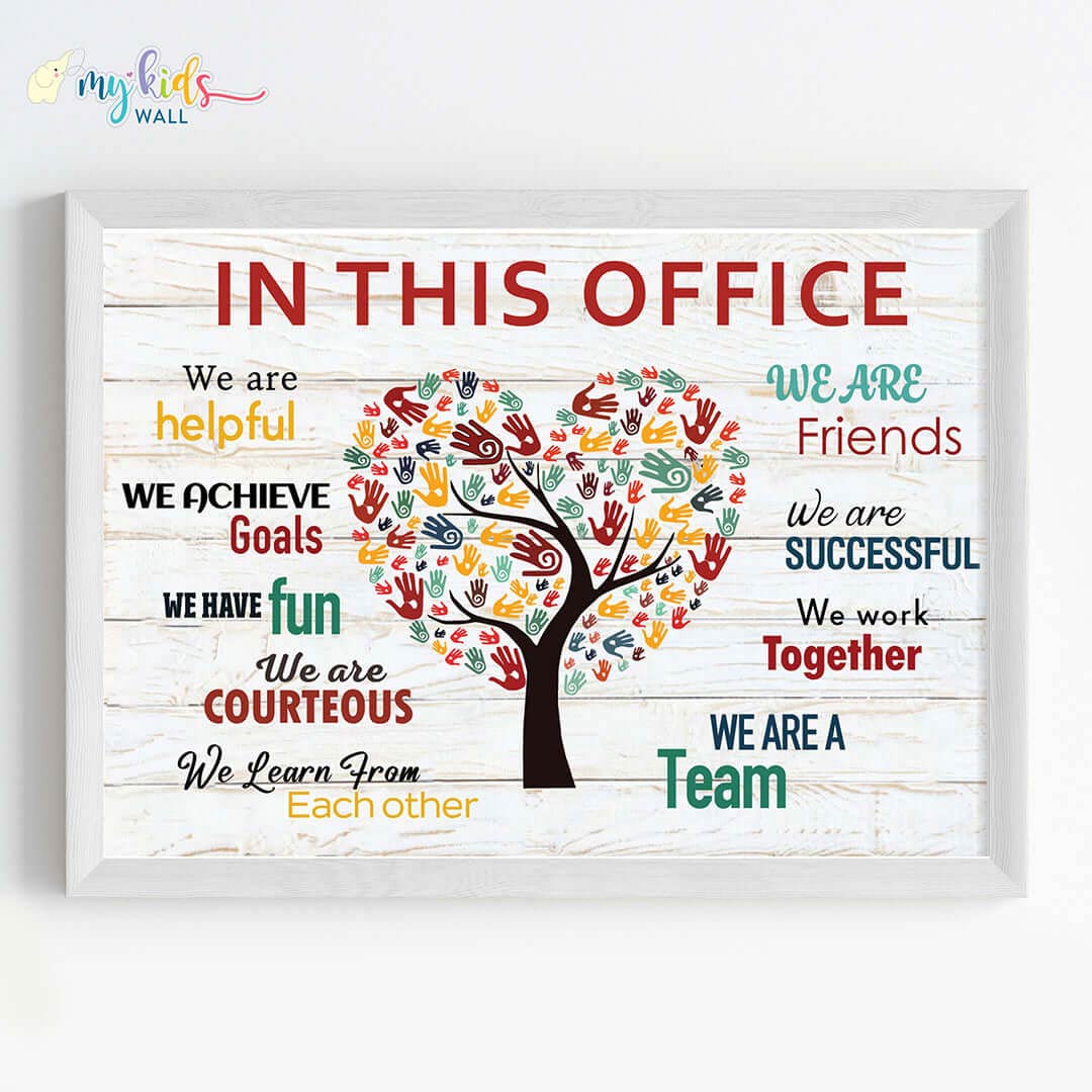 Teamwork Office Decor Motivational Wall Art (Framed)