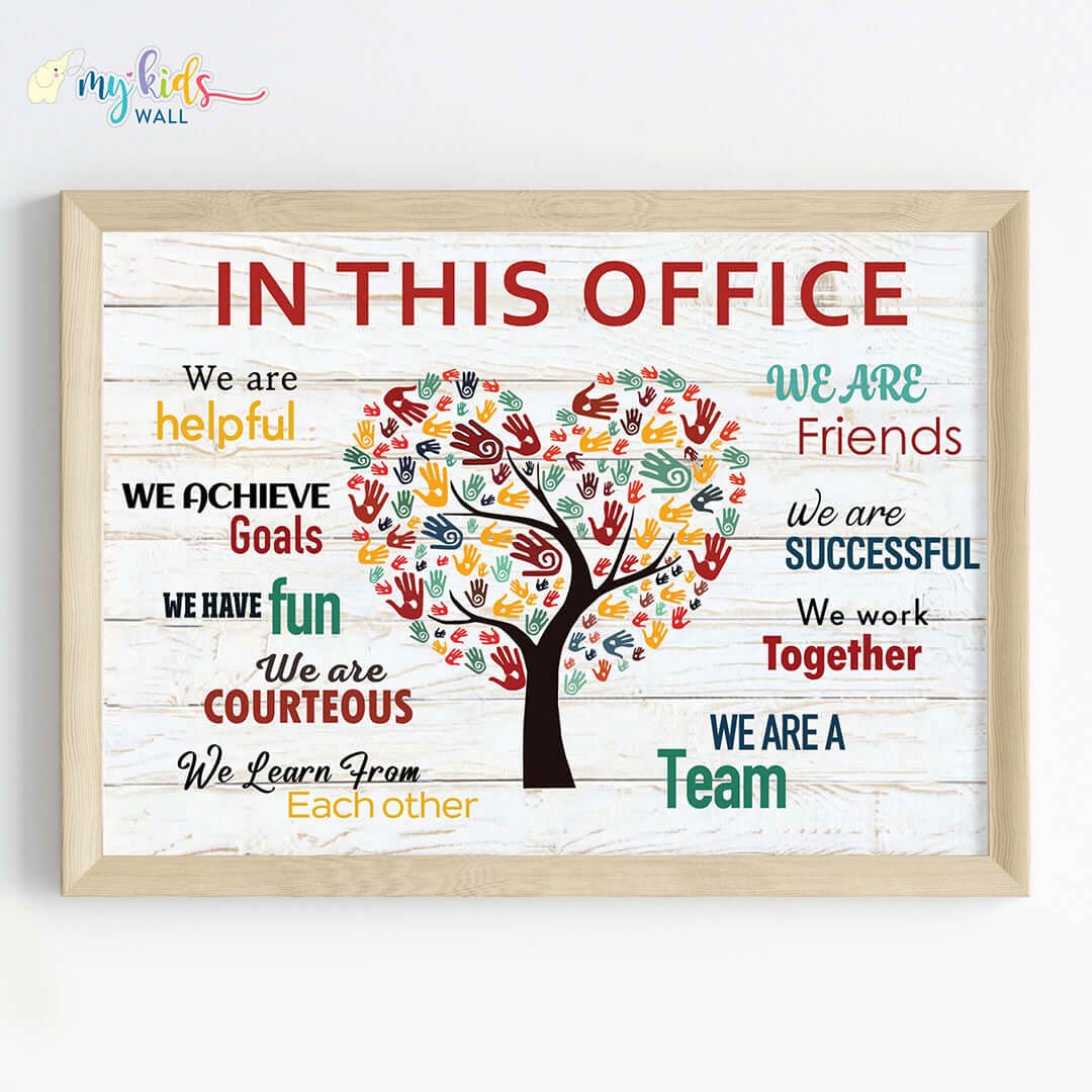 Teamwork Office Decor Motivational Wall Art (Framed)