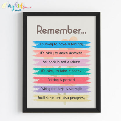 Thoughtful Reminders Motivational Wall Art (Framed)