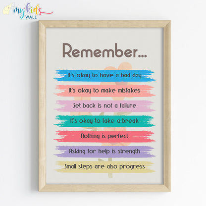 Thoughtful Reminders Motivational Wall Art (Framed)